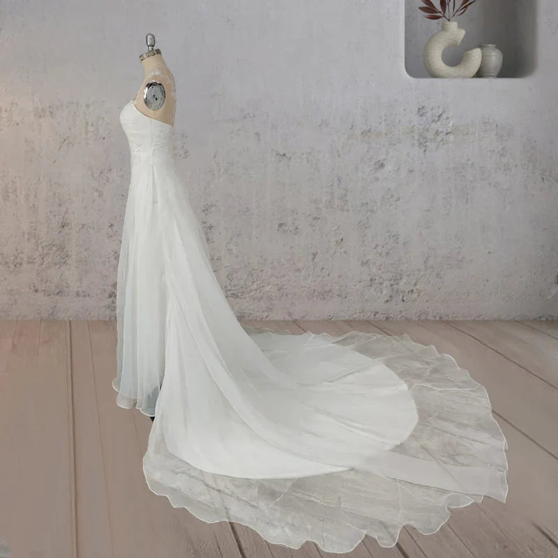 Mermaid Pearled Enchantment Lace Appliqued Wedding Dresses