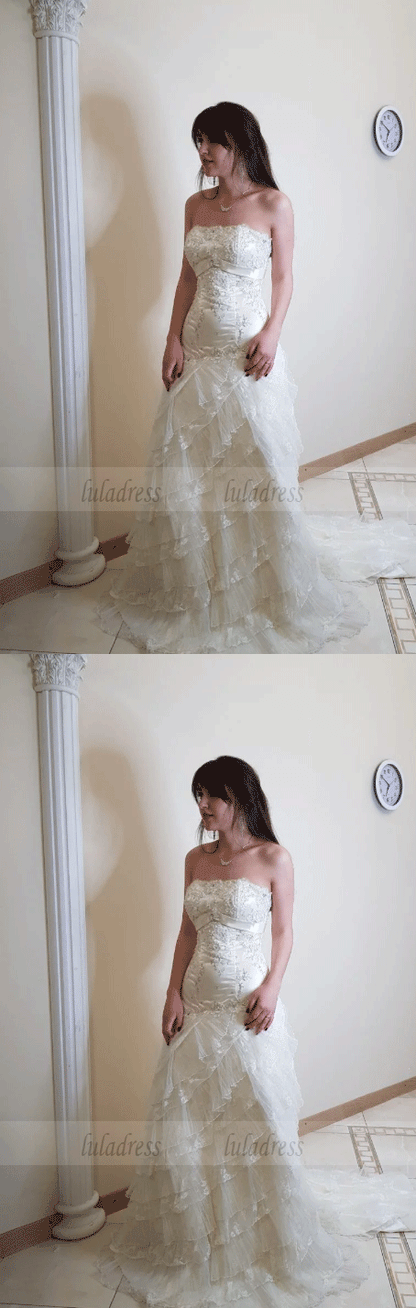 A-Line Sweetheart Sleeveless Wedding Dresses